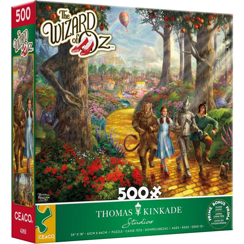 Thomas Kincaid - Walking along the Yellow Brick Road -500 puzzle pieces, 24 x 18