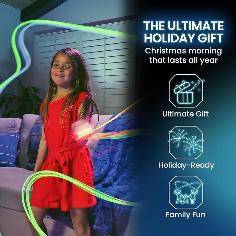 [best seller] Loop Lasso Nano - The Original Glow-in-The-Dark String Shooter Toy- Built-in UV Blacklight- Safe Interactive STEM Learning Toy- Viral Stocking Stuffer Gadget- Holiday Family Game Night Fun - stocking stuffer, Christmas