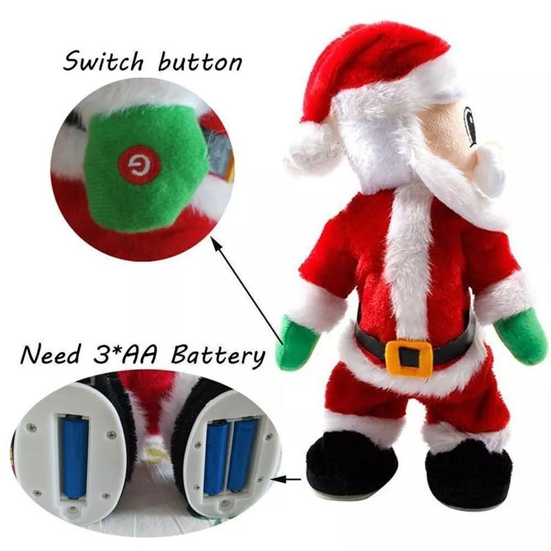 Hip Dancing Twerking Santa Claus Shake Figure Hip Shake Christmas Musical Electrical Singing Toy New Year Gift For Children Kids