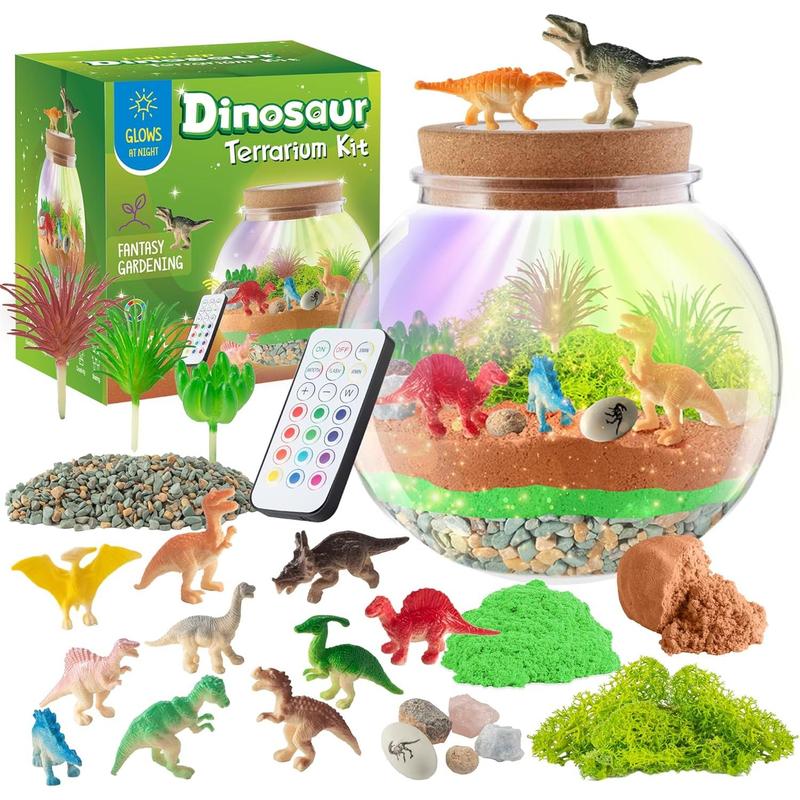 Unicorn Light-Up Terrarium Kit for Kids - LED Night Light Birthday Gift for Girls Ages 4 5 6 7 8-12 Year Old - Unicorn Toys for Girls - DIY Arts and Crafts Kit for Kids - Best Girls Presents