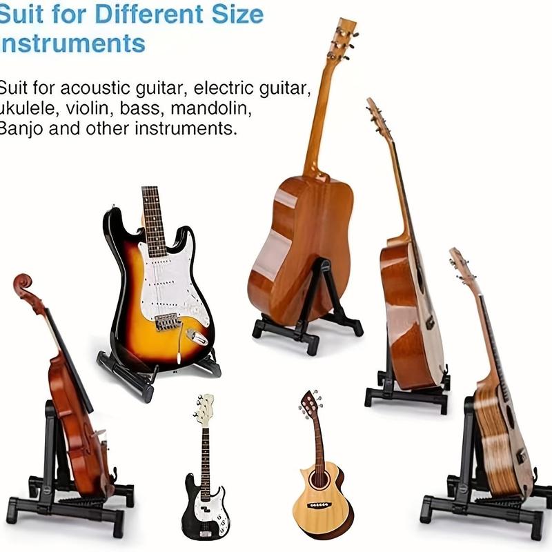 Foldable Universal Guitar Stand, Guitar Stand Holder, Vertical Support Stand for Stage Performance