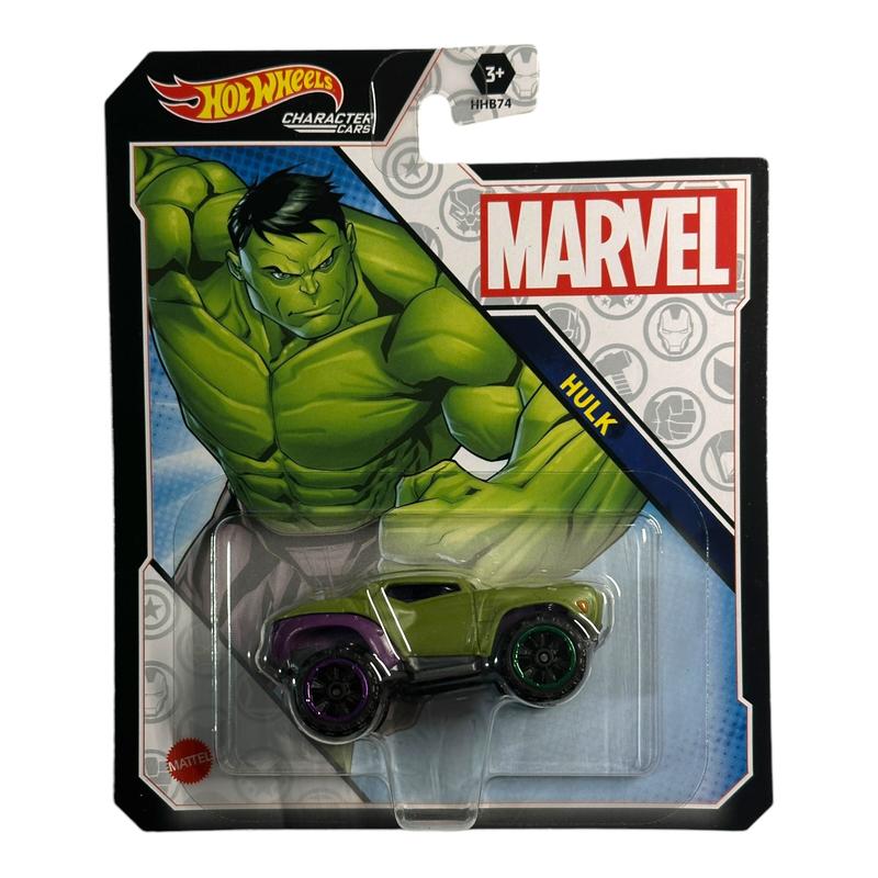 Hot Wheels 2022 Character Cars Marvel 3-Car Diecast Collection - Iron Man, Thor, The Hulk