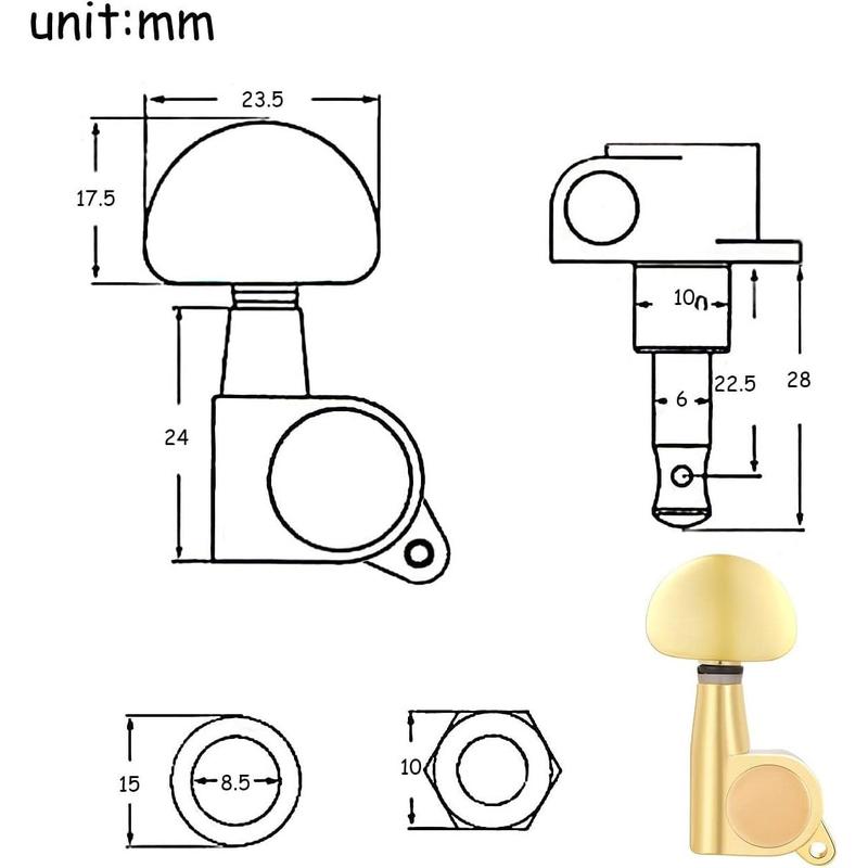 Guitar Tuning Pegs 6 Pcs 3l3r Acoustic Guitar Tuner Guitar Pegs Guitar Parts Guitar Machine Heads Knobs Guitar Replacement Buttons Knobs