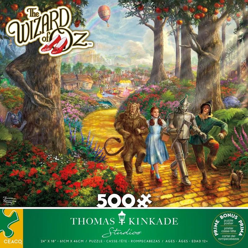 Thomas Kincaid - Walking along the Yellow Brick Road -500 puzzle pieces, 24 x 18