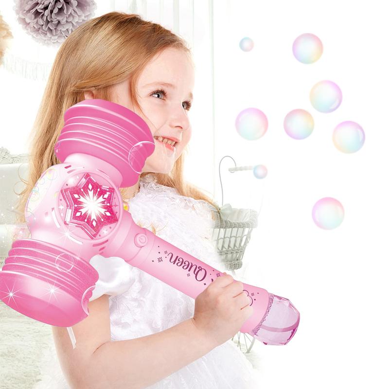 Children's bubble wands and toy hammers, 2-in-1 bubble wands, toys for girls over 4 years old, princess-themed toys, toys for outdoor parties and birthdays of toddlers, gifts suitable for girls aged 3, 4, 5, 6, 7, 8.