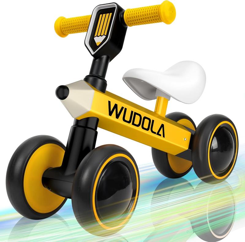 Yellow Baby Balance Bike for Toddlers 10-36 Months, No Pedal Ride-on Toy with Silent Wheels, Ideal Birthday Gift for 1-Year-Old Boys and Girls