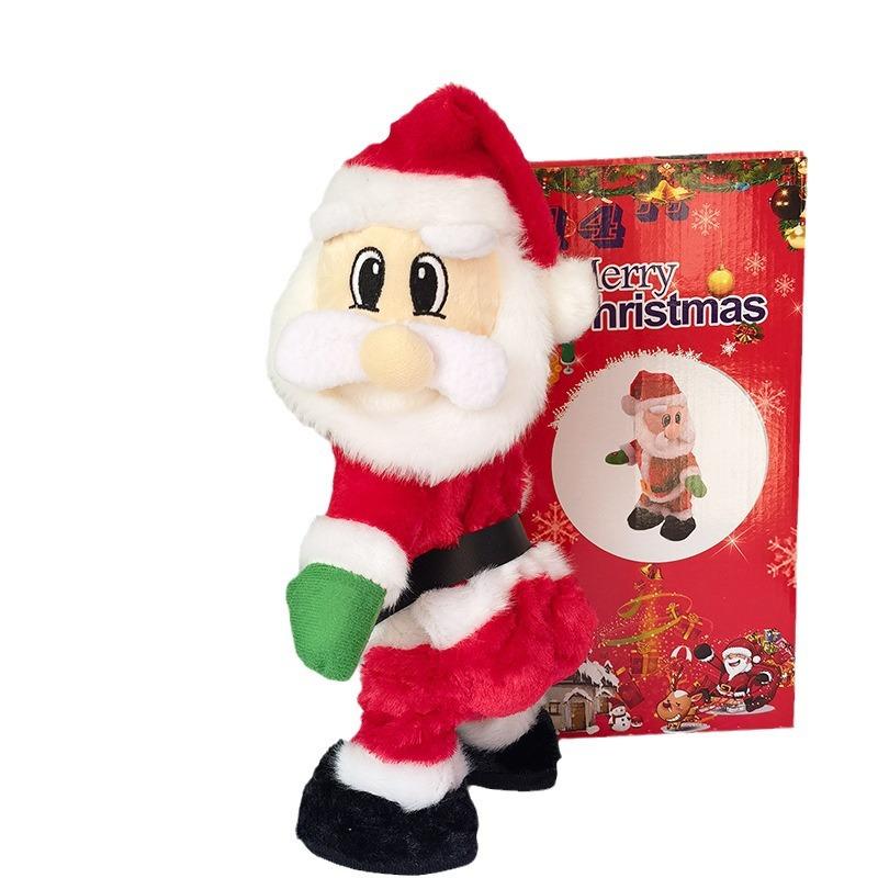 Hip Dancing Twerking Santa Claus Shake Figure Hip Shake Christmas Musical Electrical Singing Toy New Year Gift For Children Kids