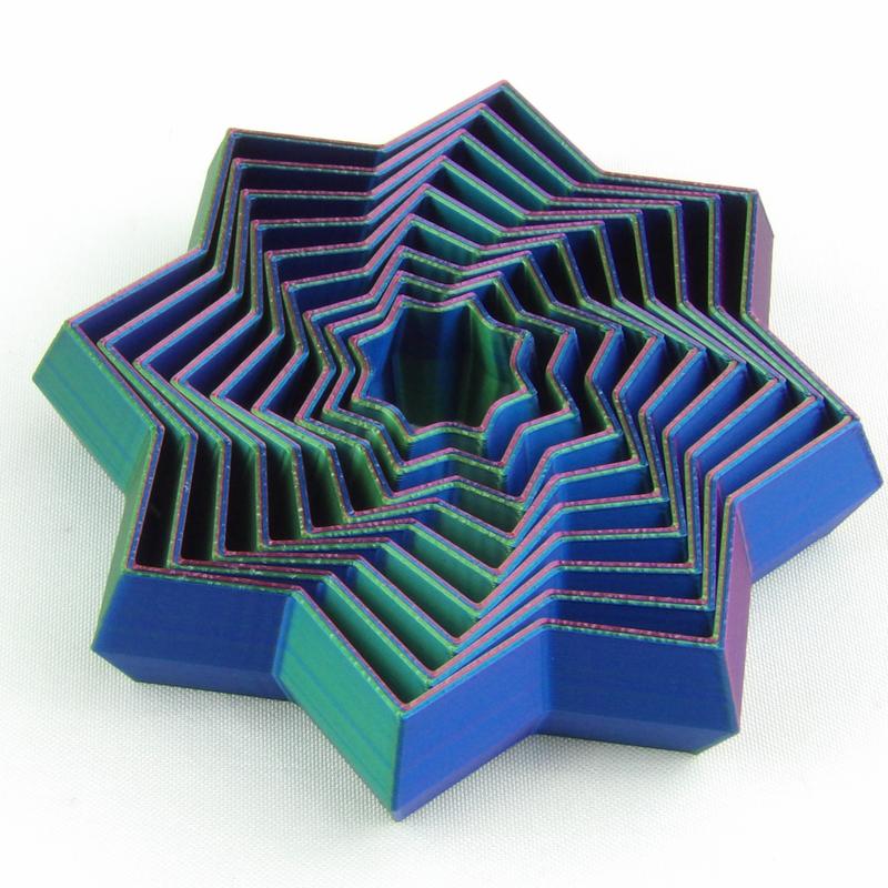 Soothing Fractal Star Fidget for Relaxation and Focus - Multicolor!