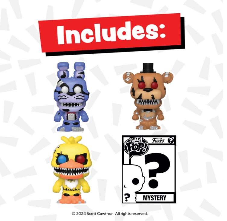 Bitty POP: FNAF- Nightmare Bonnie 4PK