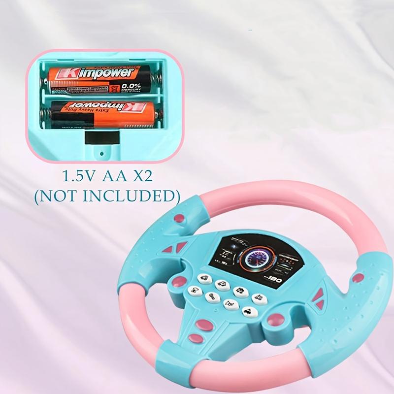 Sucker Educational Steering Wheel Toy, Simulation Car Driving Game with Car Sound Effect, Play House Role Play Toy Gift Halloween Christmas Gift