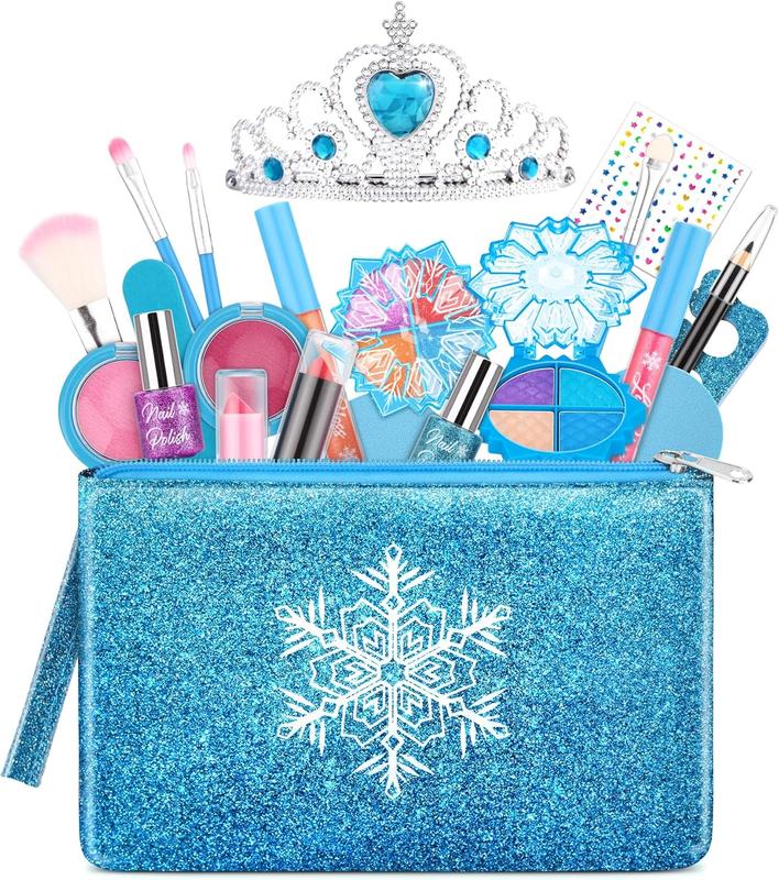 Christmas gift Kids Washable Makeup Kit - Princess Dress-Up Toy for Girls Ages 3-9, Perfect for Christmas & Birthday Parties