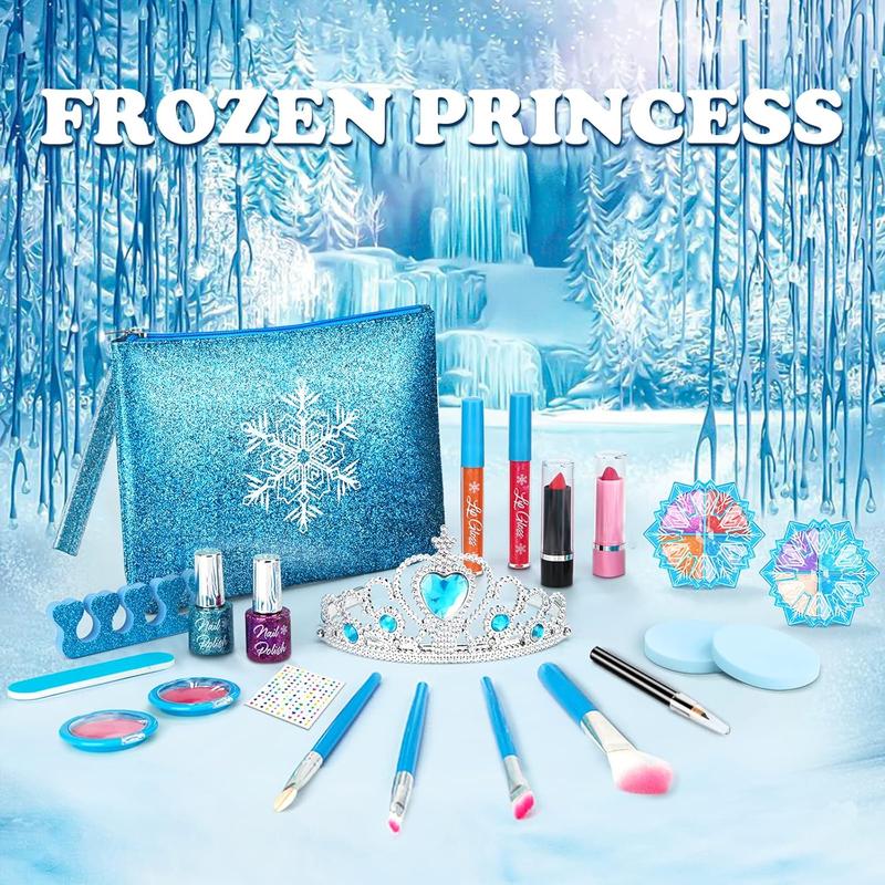 Christmas gift Kids Washable Makeup Kit - Princess Dress-Up Toy for Girls Ages 3-9, Perfect for Christmas & Birthday Parties