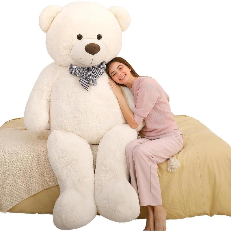 Giant Pink Teddy Bear Stuffed Animal 5 Feet,Soft Cuddly Smiling Face Big Teddy Bear Plush Gift for Boyfriend Girlfriend