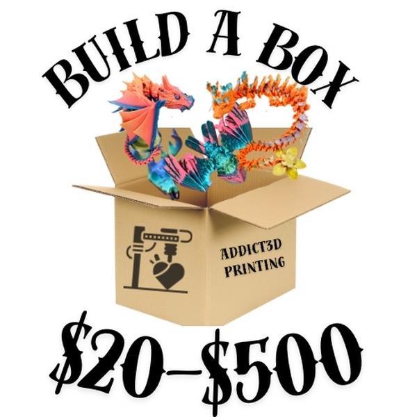 “BUILD A BOX” OF ARTICULATING FIGURINES, BONUS MONEY IN EVERY BOX! BOXES START AT $20 LIVE BUILD ONLY (Box #'s are for shipping purposes only)