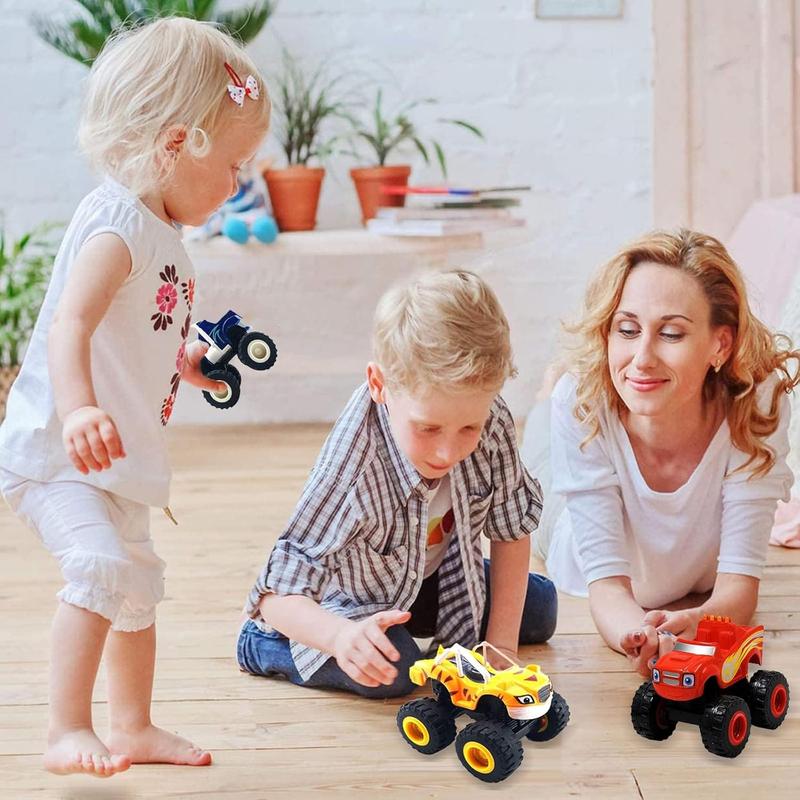 NICENINE The Monster Machines Toys, Monster Machines Toys - Truck Vehicles Toys Gifts - Machines Toys Scooters Car for Kids (6 pcs)