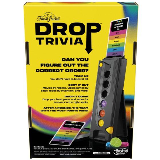 Drop Trivia Game - Electronic with Voice and Sounds - Board Game for 2+ Players - Christmas Gift for Teens - Ages 13+