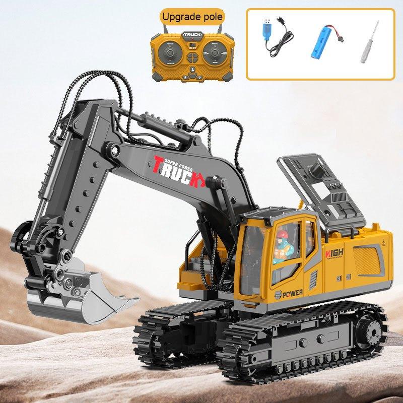 11-CH Alloy 2.4G Electric Remote Control Toys Cars, Lorries,RC Excavator RC Model Car Toys Dump Truck Bulldozer Engineering Vehicle With Led Lights Music,Christmas Birthday Gifts