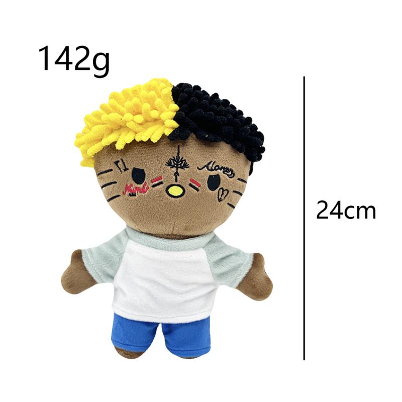 Cattii as Xxxten tacion Plush Doll  Streetwear-Inspired Punk Style Toy, Unique & Collectible Hip Hop Inger Plush Rapper Dolls