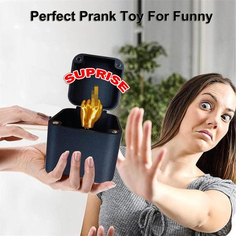 Surprise Finger gift in a box - Annoying but fun prank gift. Hand prank pop-up box Christmas Novelty Fun Prank Gift Toy, ideal office desktop decoration (3 piece set)