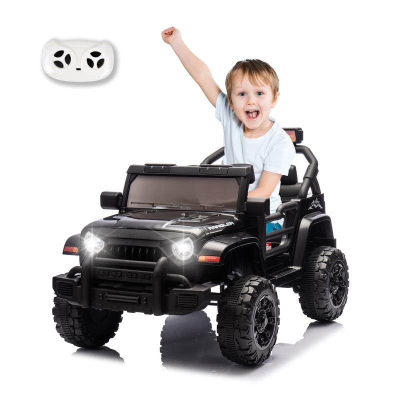 12V Kids Ride On Electric Car W Parents Control,Dual drive, Four-wheel Suspension,Bluetooth,USB, steering wheel quick release,for Kids Aged 2-4.