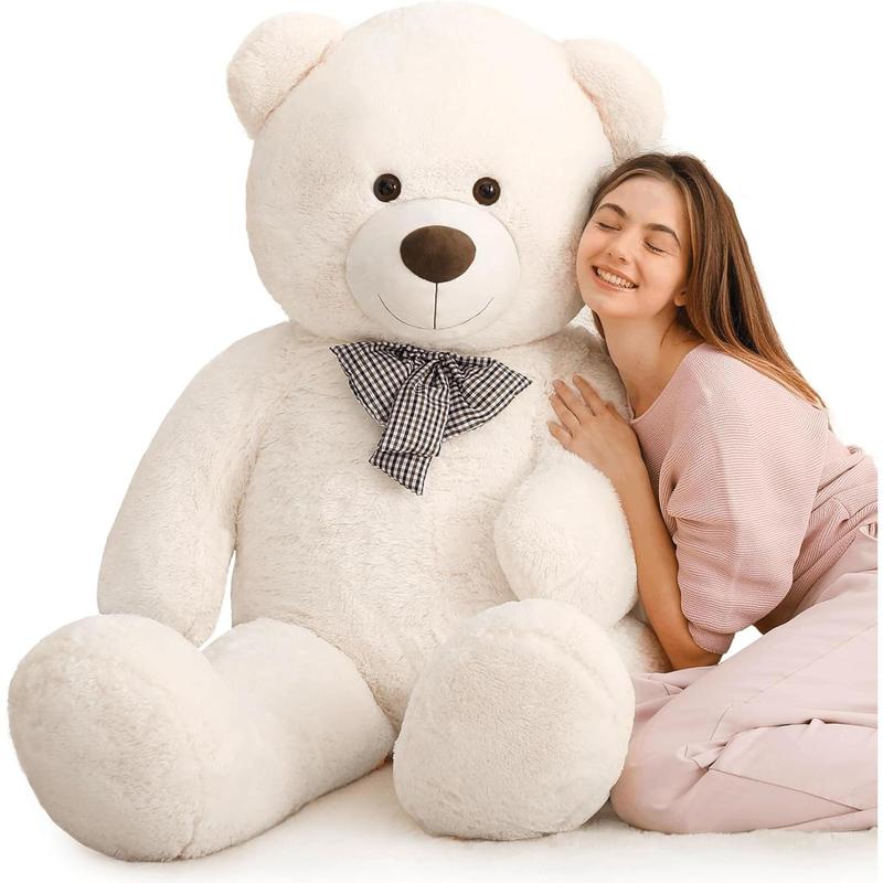 Giant Pink Teddy Bear Stuffed Animal 5 Feet,Soft Cuddly Smiling Face Big Teddy Bear Plush Gift for Boyfriend Girlfriend