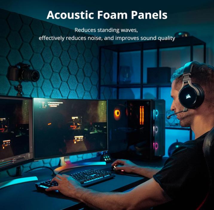 Acoustic Foam 12 Pack Sound Proof Foam Panels for Walls 1