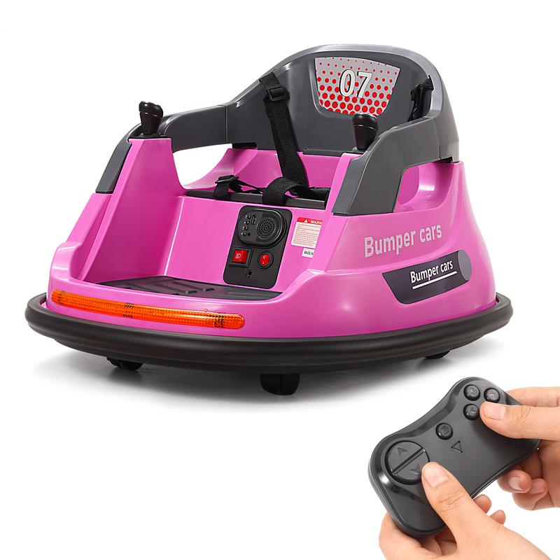 Bumper Cars for Toddlers Kids Electric Car 12V Ride on Car with Remote Control 360 Degree Spin LED Lights bike