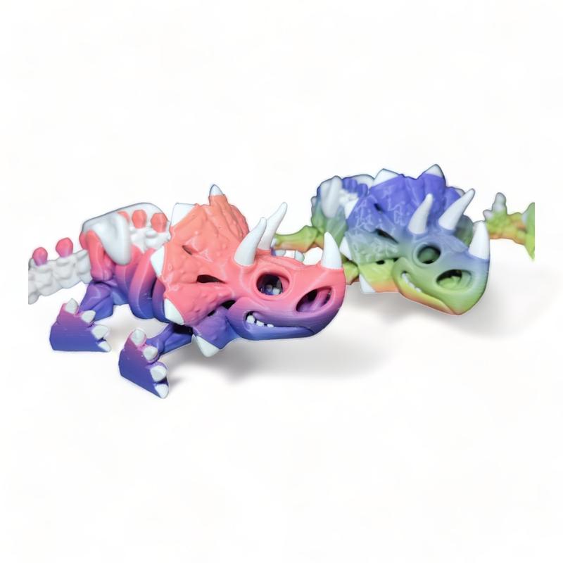 3D Printed Flexi Triceratops dinosaur - Excellent Fidget Sensory toy!