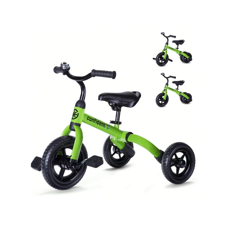 3 In 1 Tricycle For Toddlers Age 2-5 Years Old, Folding Toddler Bike Kids Balance Bikes With Adjustable Seat And Removable Pedal, Ride-On Toys For Infant, Gift For Baby Boys Girls Birthday