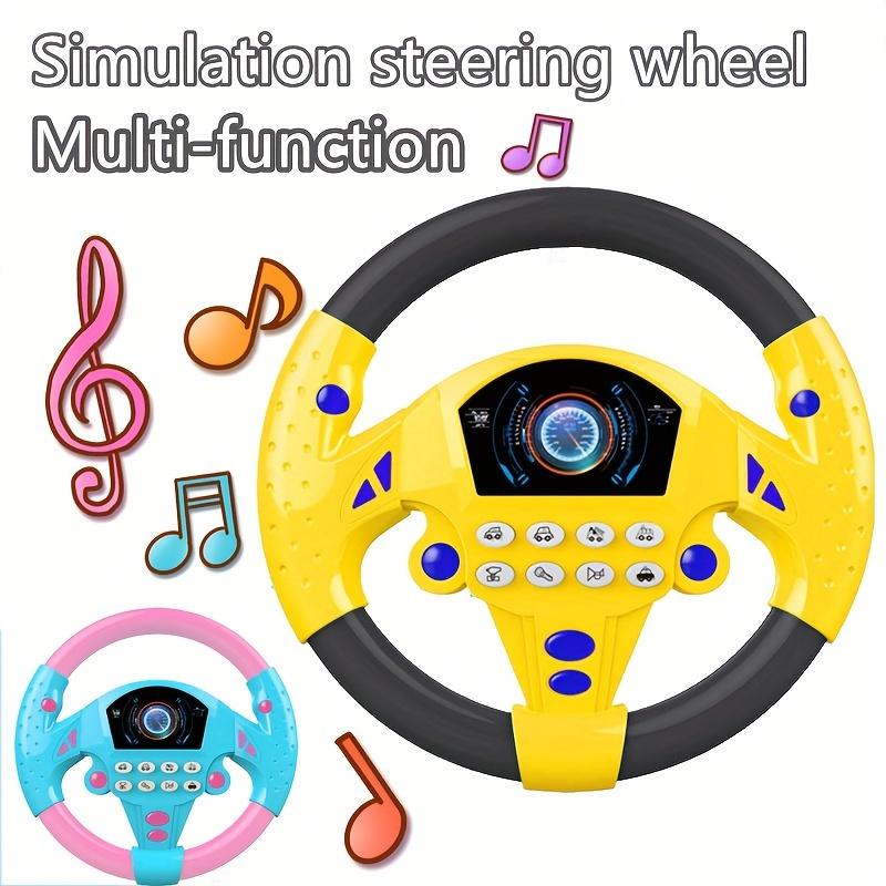 Sucker Educational Steering Wheel Toy, Simulation Car Driving Game with Car Sound Effect, Play House Role Play Toy Gift Halloween Christmas Gift