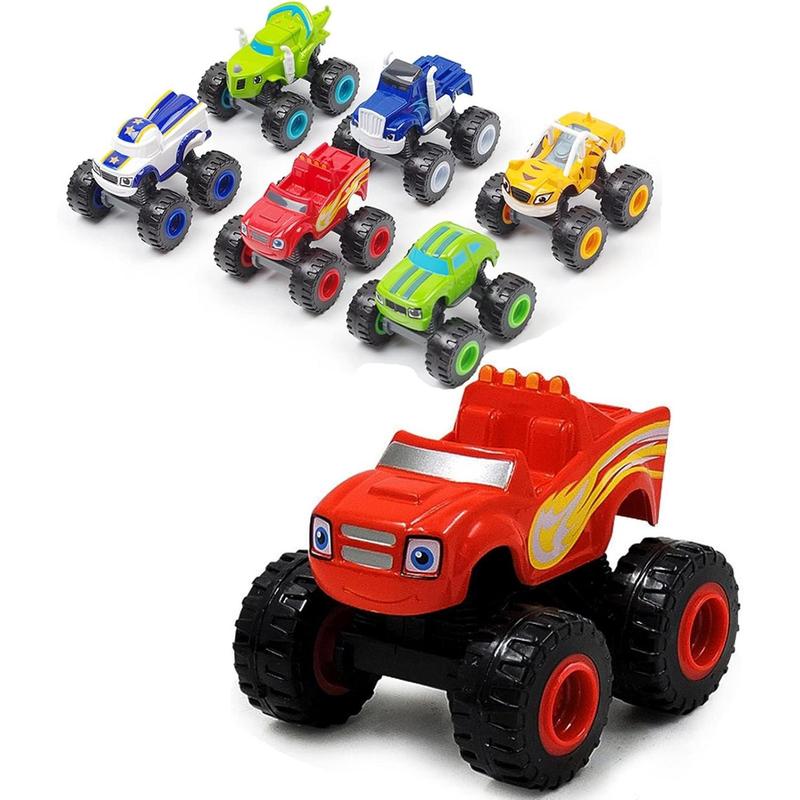 NICENINE The Monster Machines Toys, Monster Machines Toys - Truck Vehicles Toys Gifts - Machines Toys Scooters Car for Kids (6 pcs)