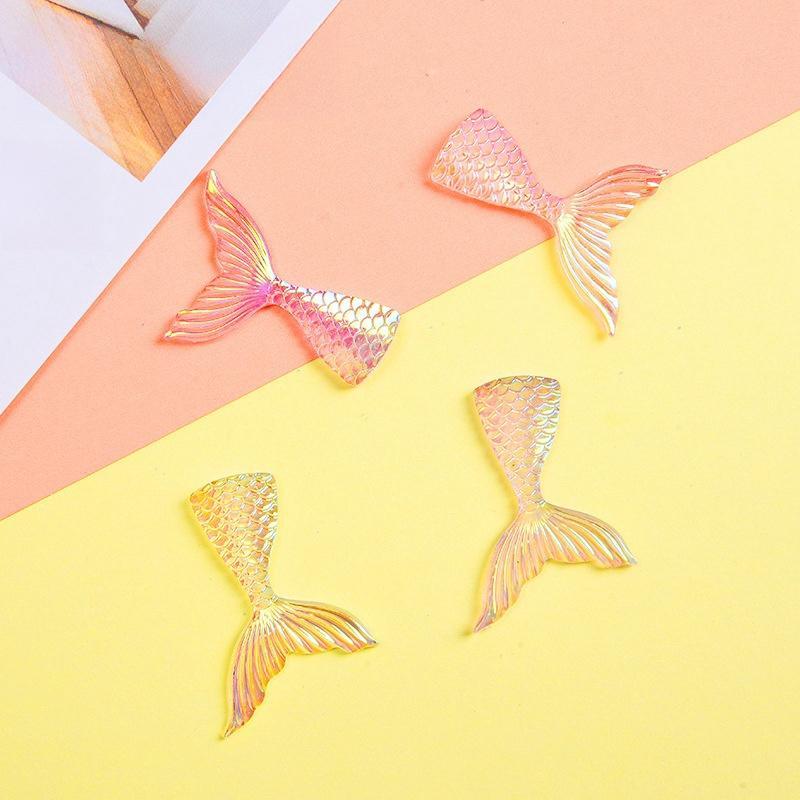 Mermaid Tail Shaped Resin Aquatic Decoration, 20pcs 50pcs Mermaid Tail Fish Tail Decoration, DIY Decorative Supplies for Fish Tank, Home, Phone Case, Fridge, Laptop