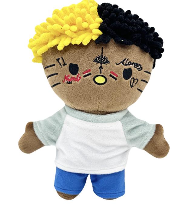 Cattii as Xxxten tacion Plush Doll  Streetwear-Inspired Punk Style Toy, Unique & Collectible Hip Hop Inger Plush Rapper Dolls