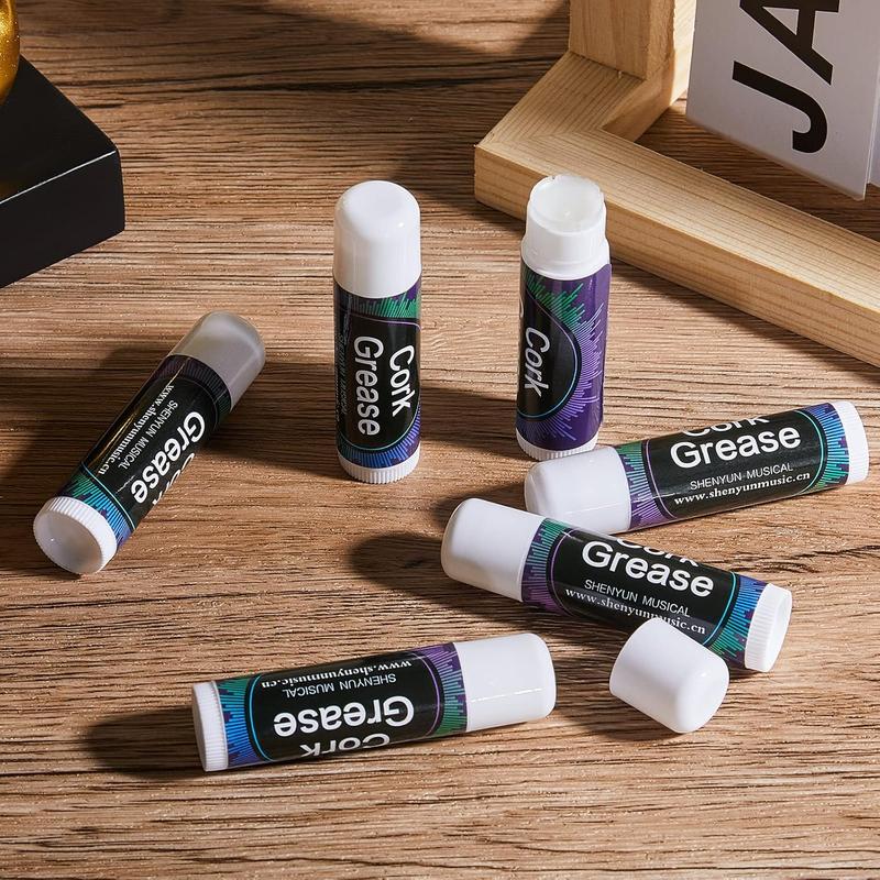 6 Pieces Cork Grease for Clarinet Flute Grease Lubricant Tube Clarinet Cleaning and Care Product Woodwind Instruments Accessory for Saxophone Clarinet Flute Supplies