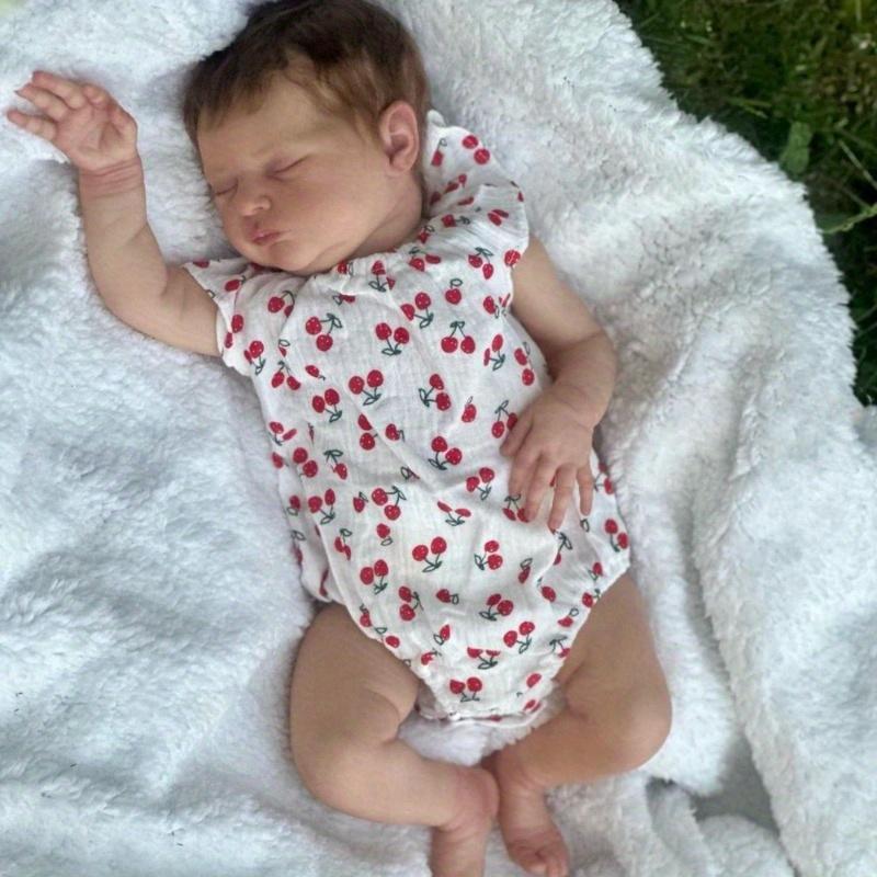 Realistic 50cm 20inches Baby Reborn Doll With Visible Veins And 3D-painting Skin Soft Silicone Sleeping Girl Bebe Cloth Body Toy