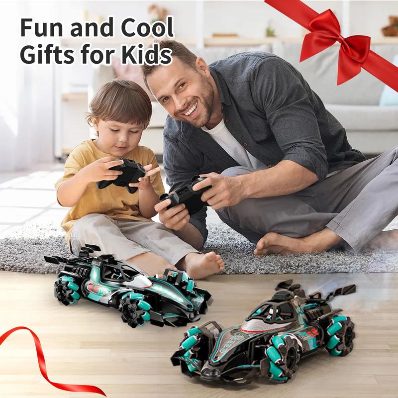 Four-wheel Remote Control Car, Rechargeable Remote Control Car with Light & Spray Effect, Gesture Sensor F1 Formula Stunt Car, RC Toy Car for Boys & Girls