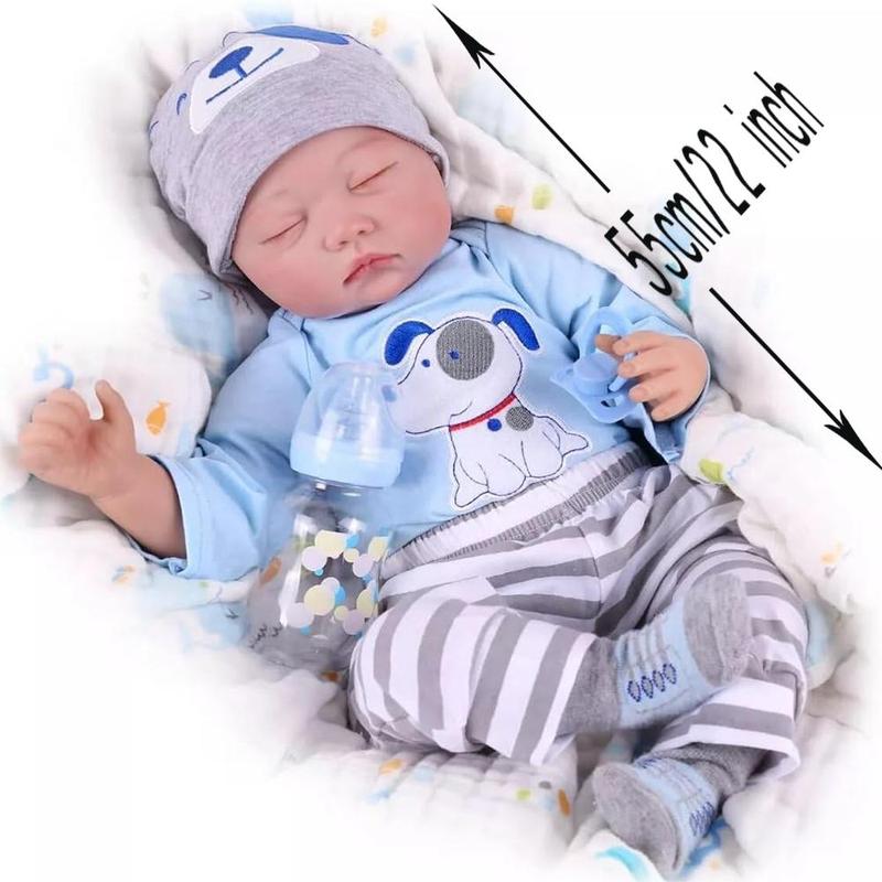 22 Inch Reborn Doll, Realistic Reborn Dolls, Lifelike Sleeping Newborn Doll Toy, Creative Doll Toy, Reborn Dolls, Stocking Fillers Gift, Baby Doll