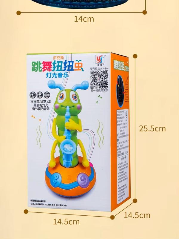 Electronic Walking Caterpillar Pet with Light and Music for Kids - Educational Musical Toy help baby to crawl.