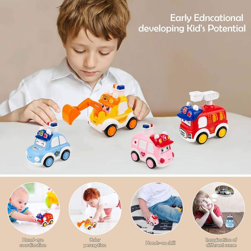 Baby toys, toddlers, cars, police cars, children, boys and girls, engineering vehicles