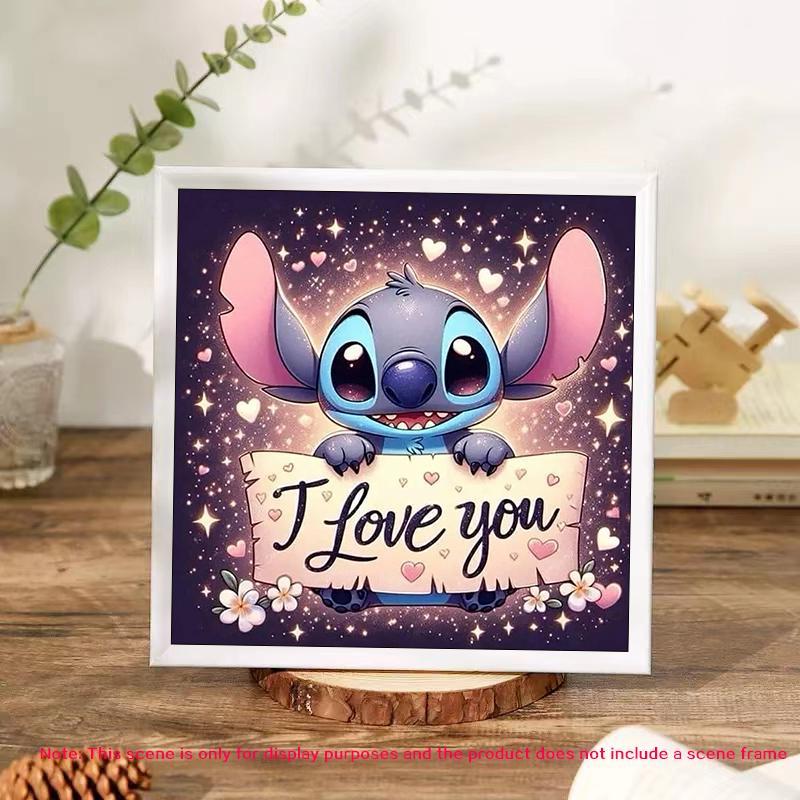 Cartoon Stitch Pattern DIY Diamond Arts Colorful Painting Kit without Frame, DIY 5D Diamond Arts Colorful Painting Kit, Wall Art Decor for Home