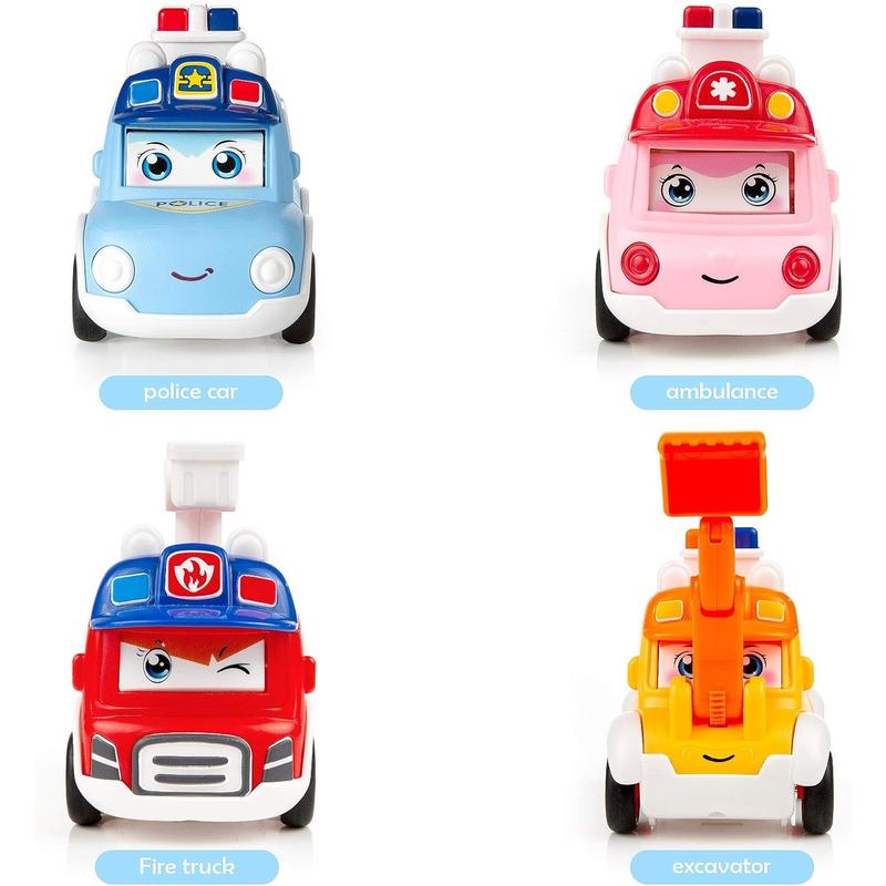 Baby toys, toddlers, cars, police cars, children, boys and girls, engineering vehicles