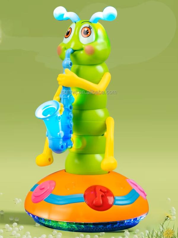 Electronic Walking Caterpillar Pet with Light and Music for Kids - Educational Musical Toy help baby to crawl.