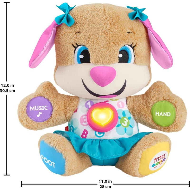 Price Baby Learning Toy Laugh & Learn Smart Stages Sis Musical Plush with Lights & Educational Songs for Infants Ages 6+ Months