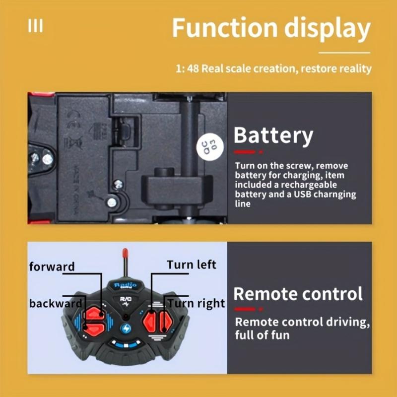 1: 48 RC Toy Dump Truck, Loading Truck, Remote Control Heavy-duty Truck, 2 pcs Battery, Children's Toy Gift, Suitable For Holiday Gifts rc car control car cartoys rechargeable race xmas gift Remote Control