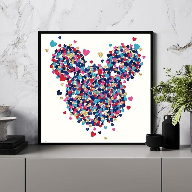 Cartoon Mickey Mouse Pattern DIY Diamond Arts Colorful Painting Kit without Frame, DIY 5D Diamond Arts Colorful Painting for Home Wall Decor