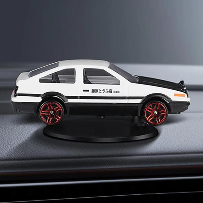 Rotating AE86 Drift Car Gyroscope Ornaments zinc alloy Classic Car Model Statue Racing Drifting Dashboard Ornament Accessories