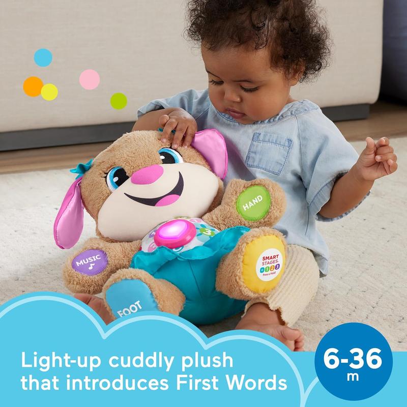 Price Baby Learning Toy Laugh & Learn Smart Stages Sis Musical Plush with Lights & Educational Songs for Infants Ages 6+ Months