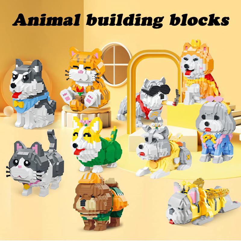 Nidonu-Cute Animal Corgi Dog Micro Mini Building Blocks, Micro Bricks Building Toys , Party for Kids 6+, Birthday Gift, Carnival Prizes 815 PCS