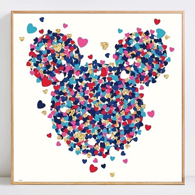 Cartoon Mickey Mouse Pattern DIY Diamond Arts Colorful Painting Kit without Frame, DIY 5D Diamond Arts Colorful Painting for Home Wall Decor