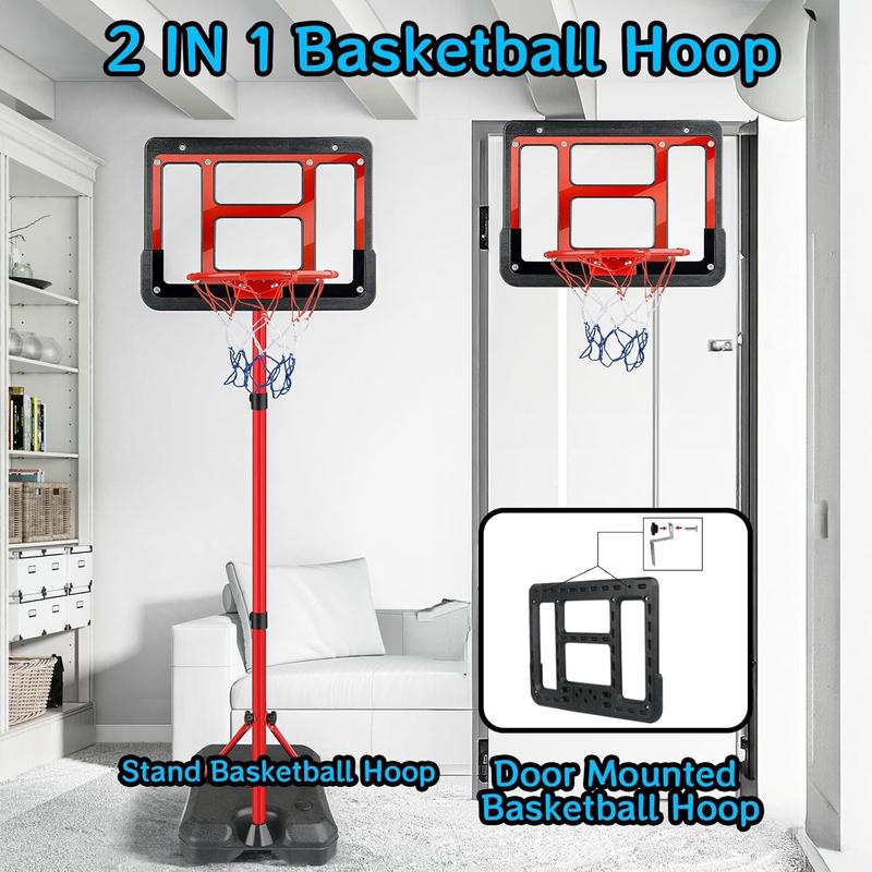 Boys  Gifts for  6 7 8 ,  Basketball Hoop Adjustable Height 3.5FT-6.2FT, Mini Basketball Hoop for  Boys, Basketball Goal Toys Outdoor Indoor  Gifts for Boys